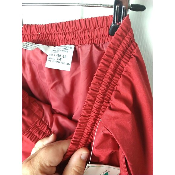 Winner Mate Men's Red Jogger Lined Ankle Zip Elastic Waist L/ 36-38 Pants Active - Picture 4 of 10